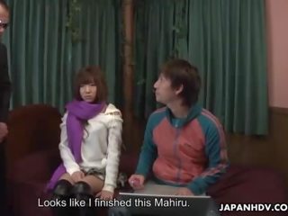 Man a pleasant Japanese xxx movie star Mahiru Tsubaki
