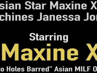 Marvellous Asian Star Maxine X Binds & Machines Janessa Jordan!