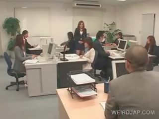 Japanese feature Gets Roped To Her Office Chair And Fucked
