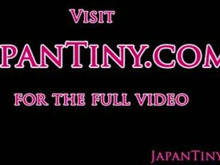 Tiny Japan mistress pussy toy stimulated and fingerfucked