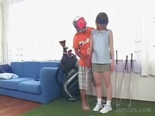 Redhead Asian Tennis Player Giving Fellatio